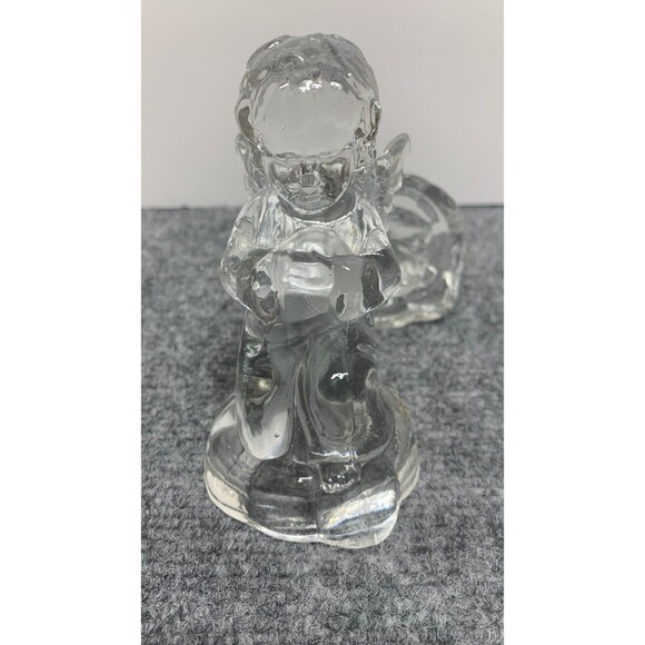 Set of 2 Angel Candle Holders Set 4.5” X 2.5” Glass - Picture 4 of 7